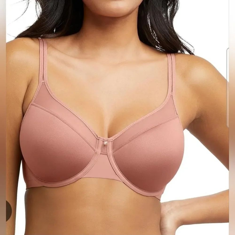 Bali 34DD Light Pink One Smooth U Ultra Light Underwire T-Shirt Women's Bra